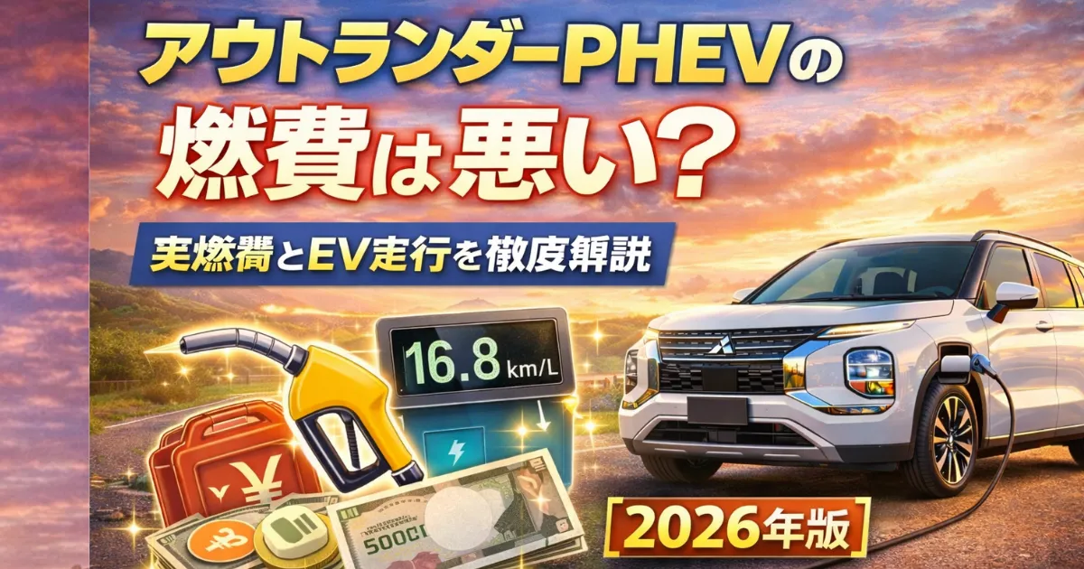アウトランダーPHEVの燃費は悪い？実際の燃費やEV走行時の電費