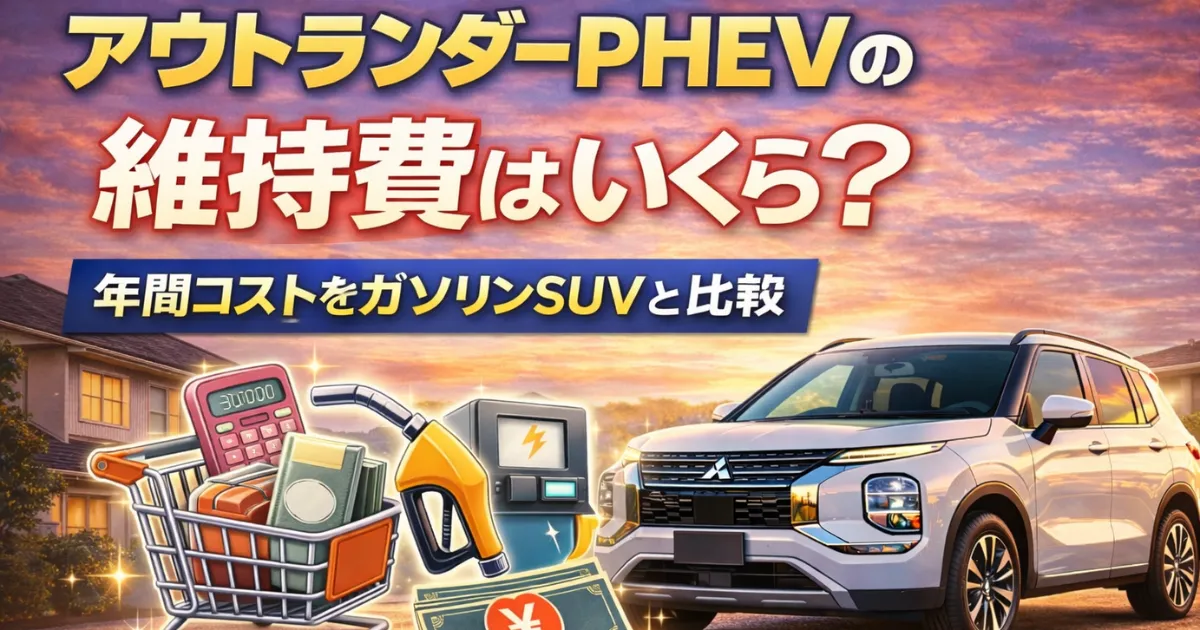 アウトランダーPHEVの維持費はいくらかかる？