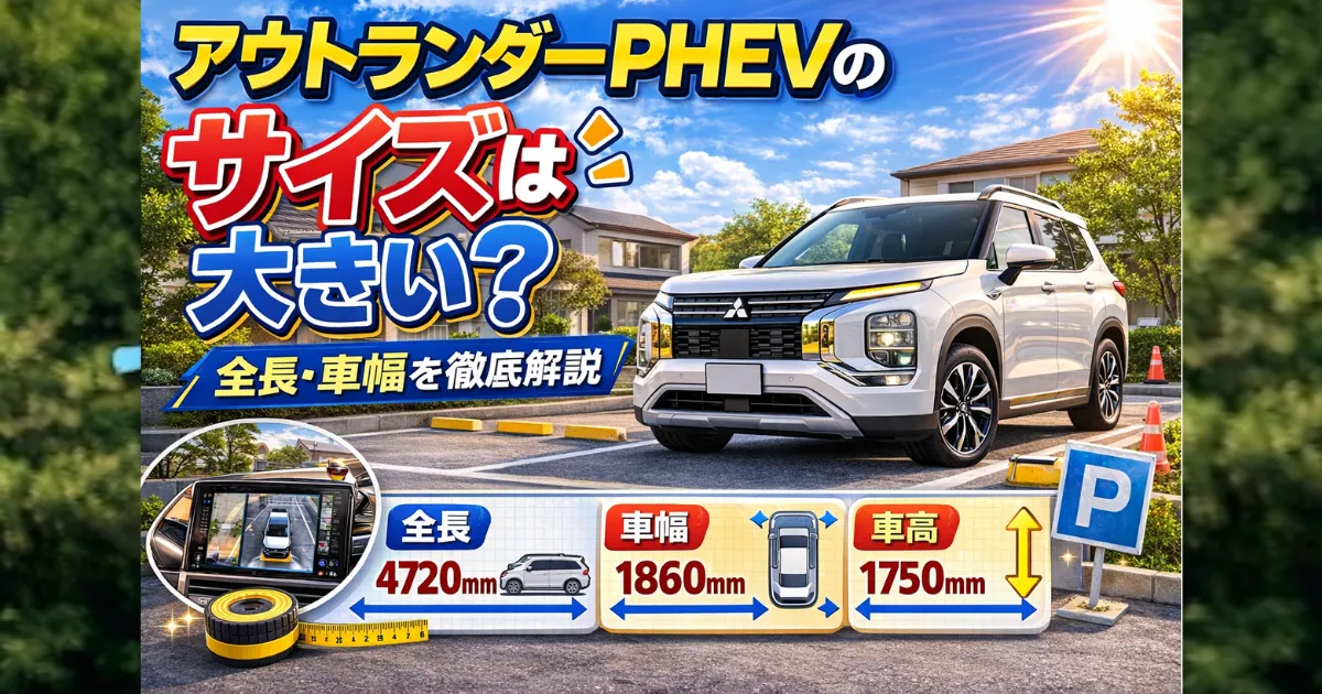 アウトランダーPHEVのサイズは大きい？全長・全幅・車高や車幅感覚