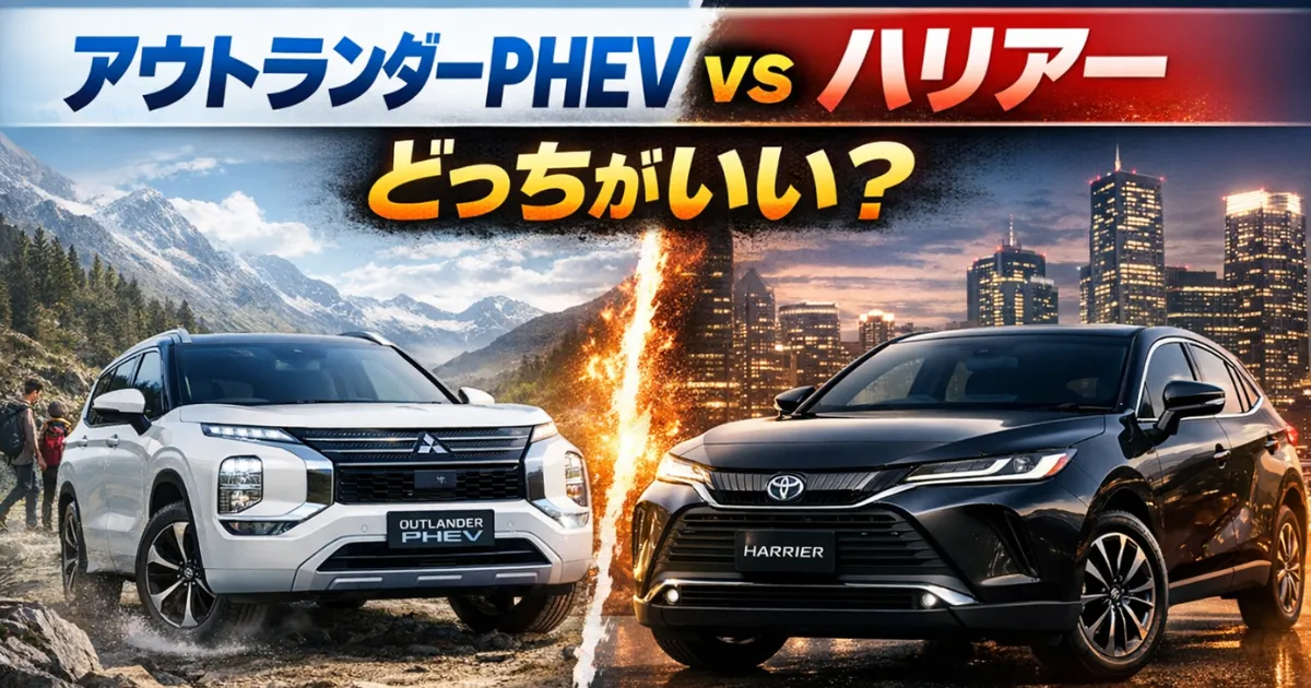 アウトランダーPHEVとハリアー（HEV）を徹底比較。