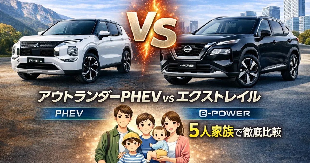 アウトランダーPHEVとエクストレイルを徹底比較
