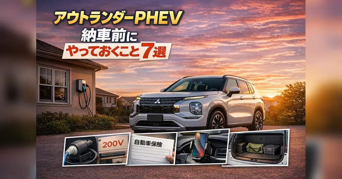 アウトランダーPHEV納車前にやっておくこと7選｜後悔しない準備チェックリスト