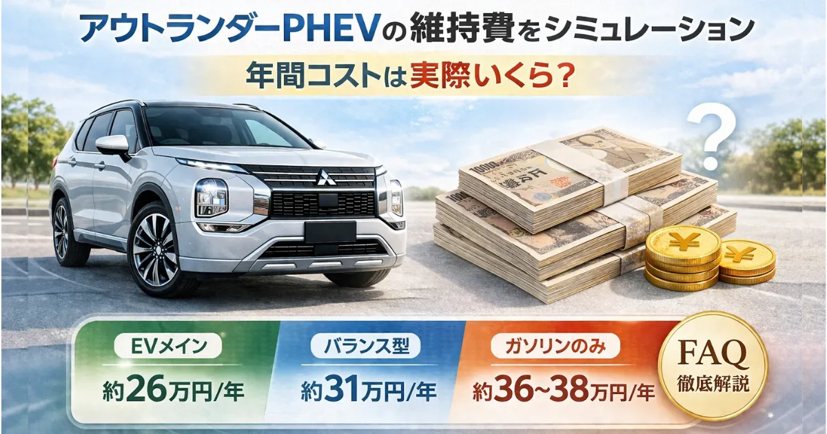 アウトランダーPHEVの維持費はいくら？
