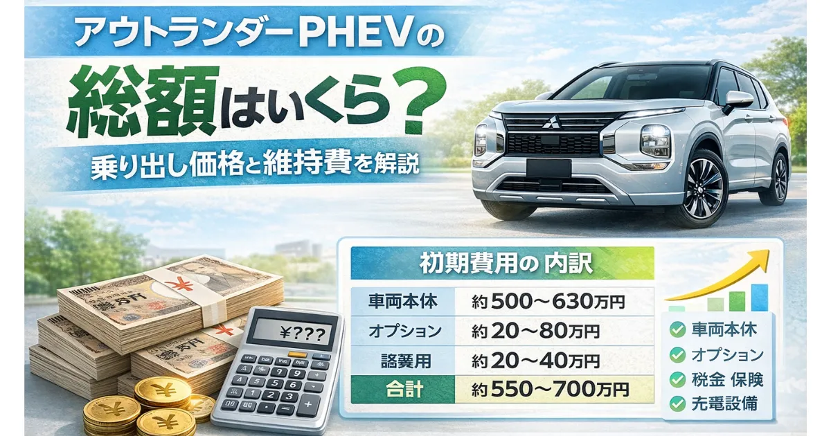 アウトランダーPHEVの総額はいくら？